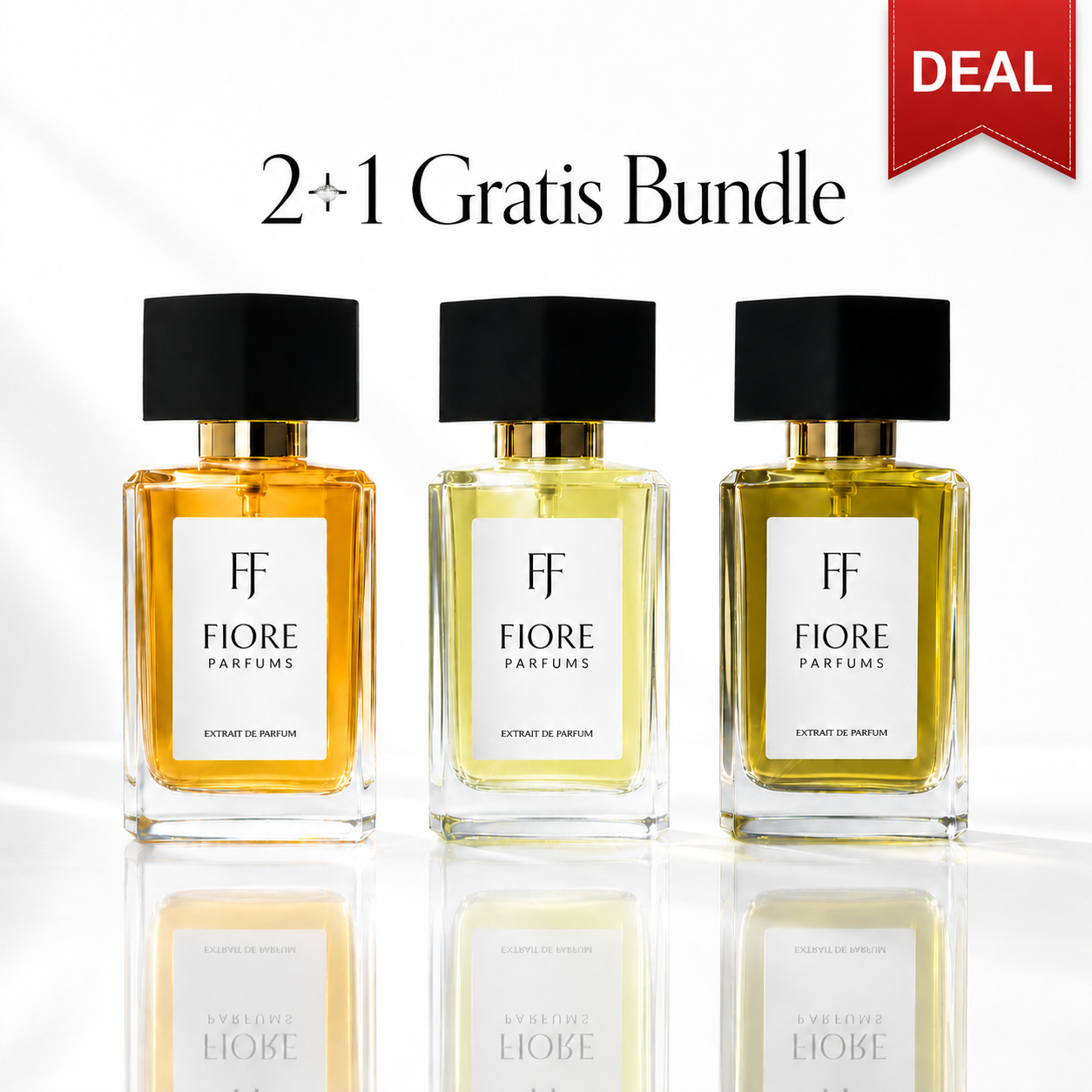 FIORE 2+1 Gratis Bundle – 3 Extrait de Parfums, 2 bezahlen